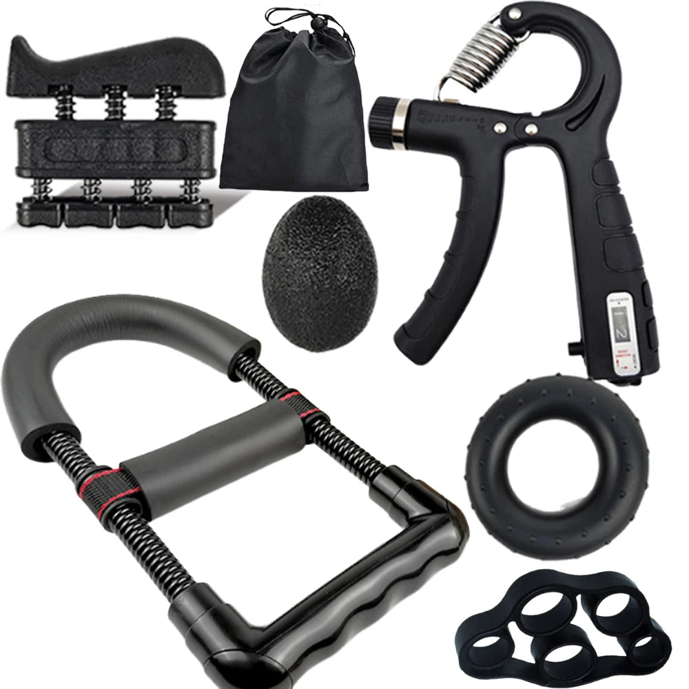 Adjustable Grip Strength Trainer Wrist Finger Exerciser Hand Grip Strengthener Muscle Building Injury Recover Expander Kit