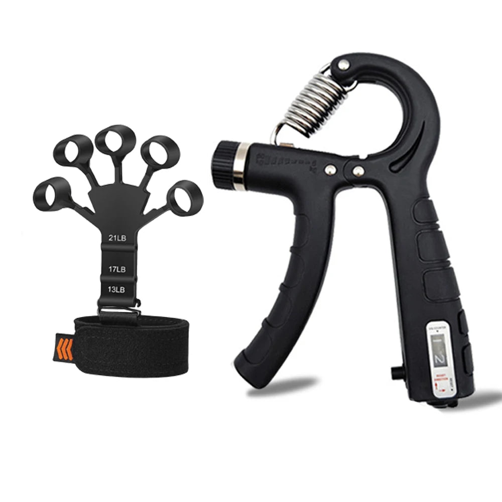 Adjustable Grip Strength Trainer Wrist Finger Exerciser Hand Grip Strengthener Muscle Building Injury Recover Expander Kit