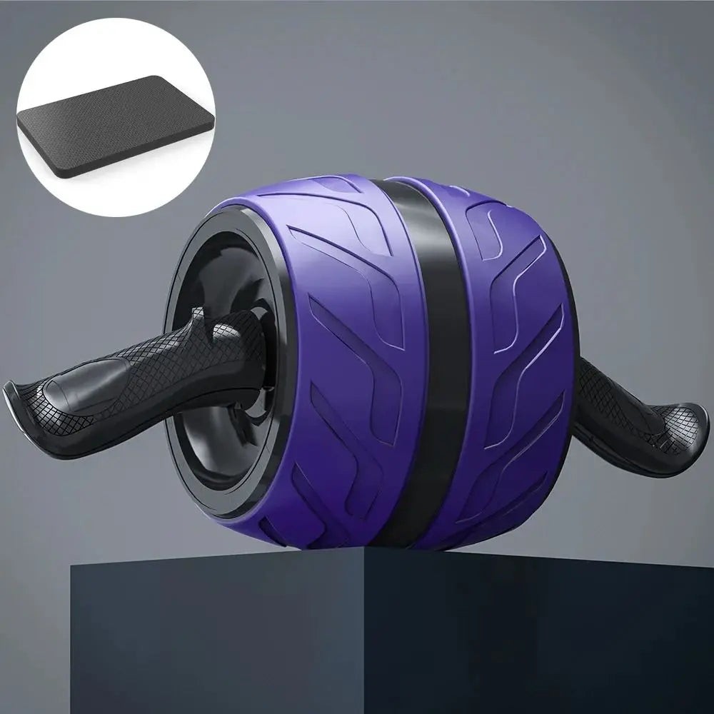 Mini Rebound Abdominal Workout Roller Ergonomic Grip Thicken AB Roller with Knee Mat Strengthen Muscle Abdominal Exercise Wheel