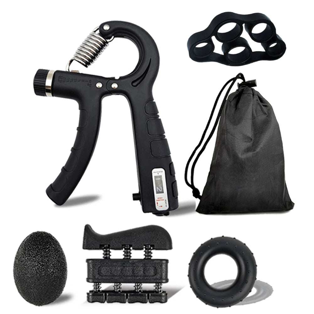 Adjustable Grip Strength Trainer Wrist Finger Exerciser Hand Grip Strengthener Muscle Building Injury Recover Expander Kit